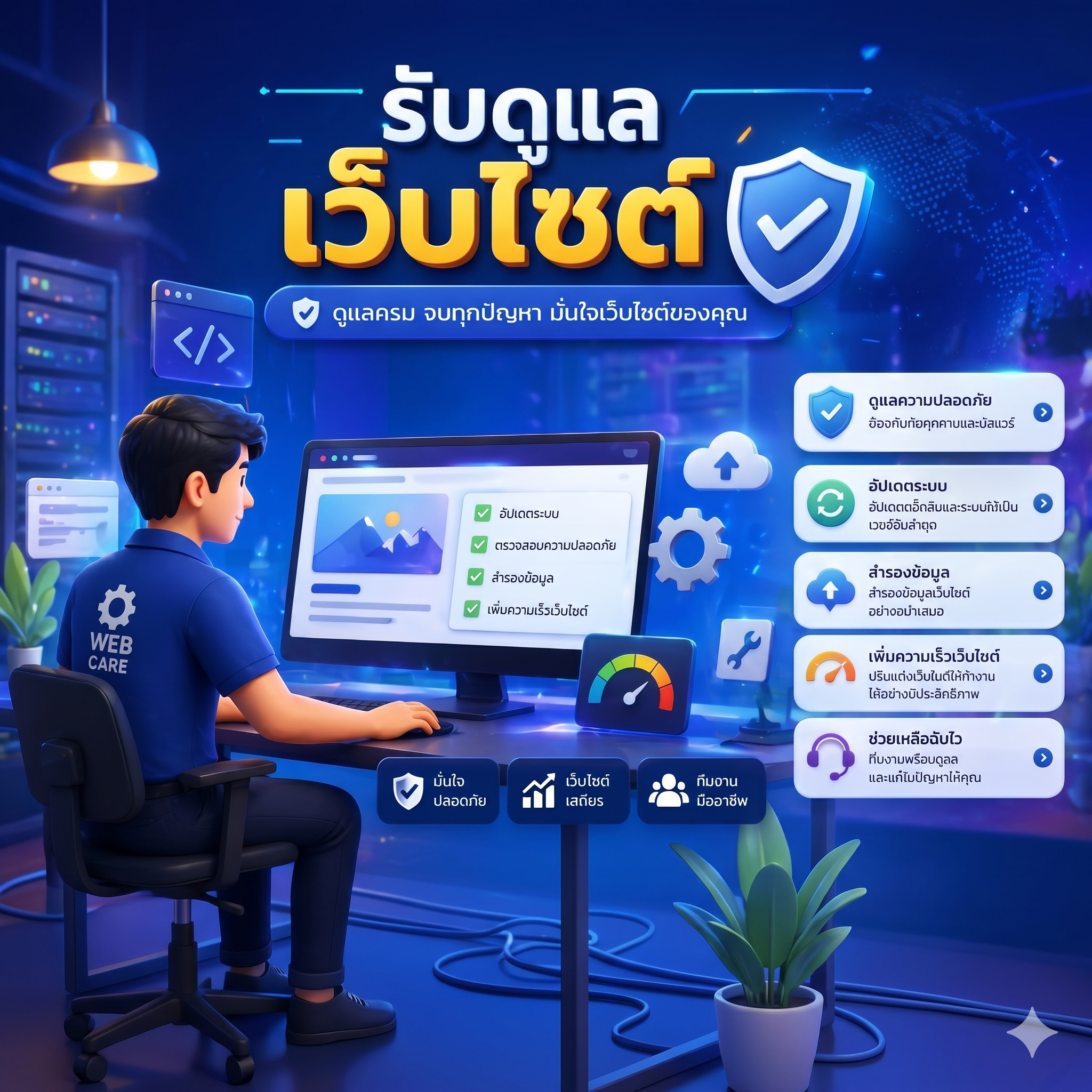 รับดูแลเว็บไซต์